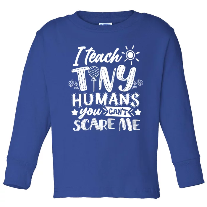 I Teach Kinder Kindergarten Teacher Team Cute Gift Toddler Long Sleeve Shirt