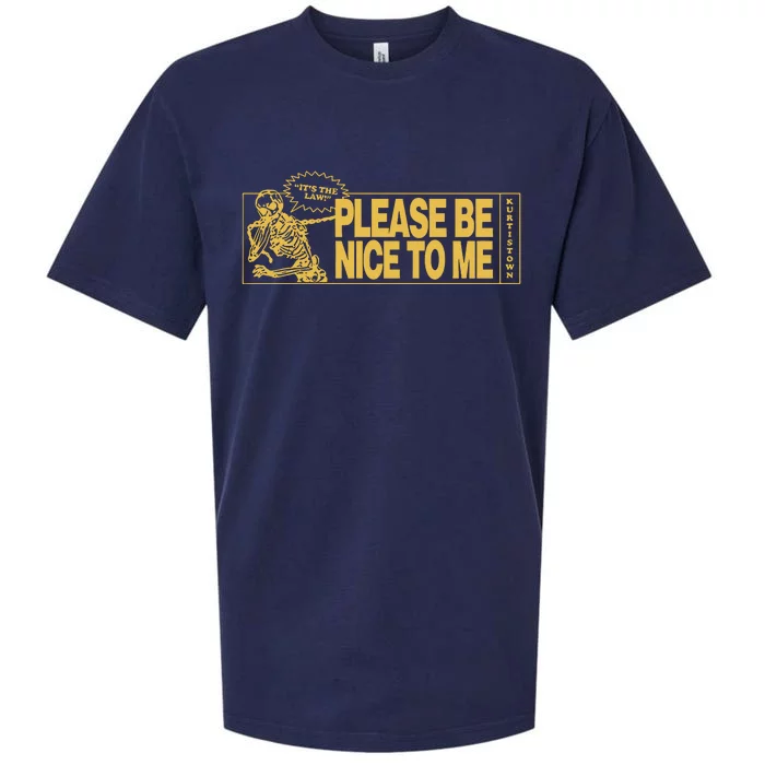 ItS The Law Please Be Nice To Me Skeleton Sueded Cloud Jersey T-Shirt