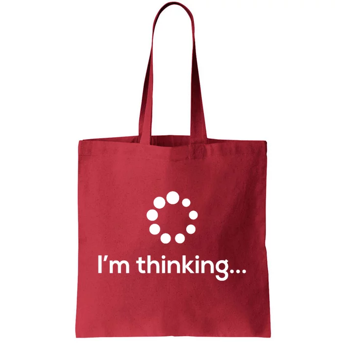 IM Thinking Loading Processing Buffering Humor Fun Tote Bag