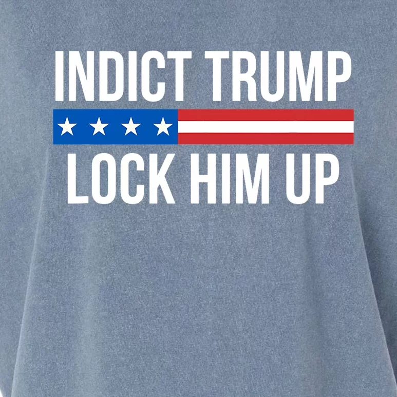 Indict Trump Lock Him Up Garment-Dyed Women's Muscle Tee