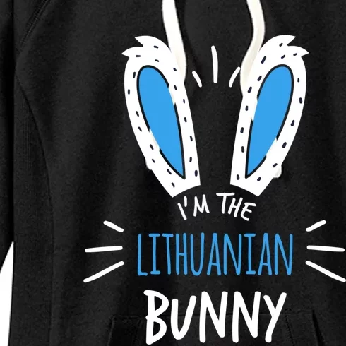 I'm The Lithuanian Bunny Ears Lithuania Easter Sunday Gift Women's Fleece Hoodie