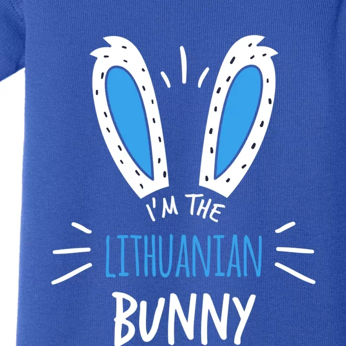 I'm The Lithuanian Bunny Ears Lithuania Easter Sunday Gift Baby Bodysuit