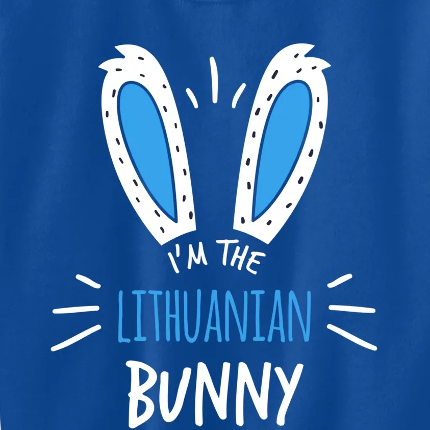 I'm The Lithuanian Bunny Ears Lithuania Easter Sunday Gift Kids Sweatshirt