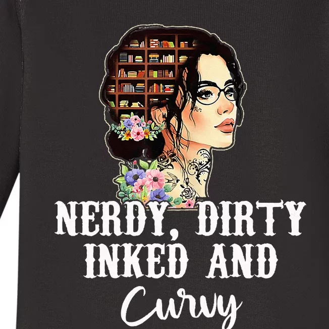 Inked Tattoo Lover Nerdy Dirty And Curvy Tattooed Baby Long Sleeve Bodysuit