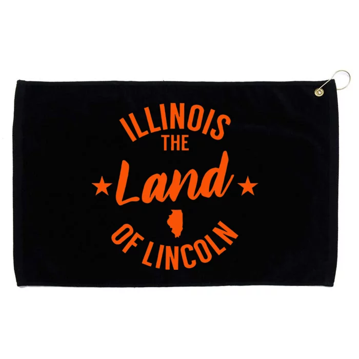 Illinois The Land Of Lincoln Grommeted Golf Towel