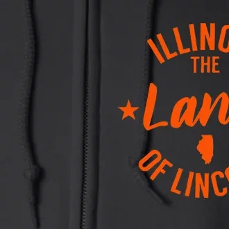 Illinois The Land Of Lincoln Full Zip Hoodie