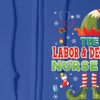 Im The Labor And Delivery Nurse Elf Christmas Suit Sweater Gift Full Zip Hoodie