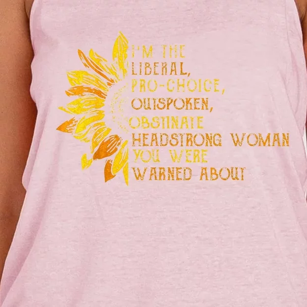 IM The Liberal Woman You Were Warned About Women's Knotted Racerback Tank