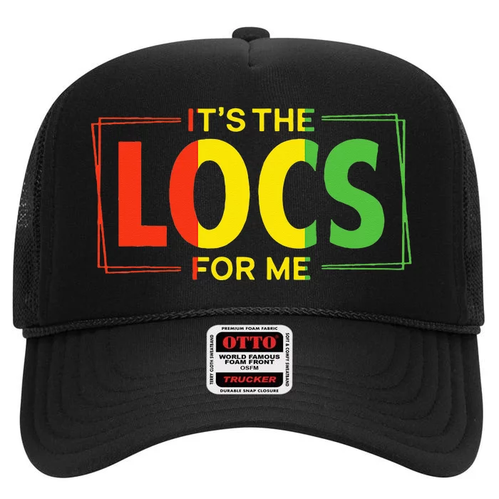 It's the Locs For Me Afro Hair Black American African High Crown Mesh Trucker Hat