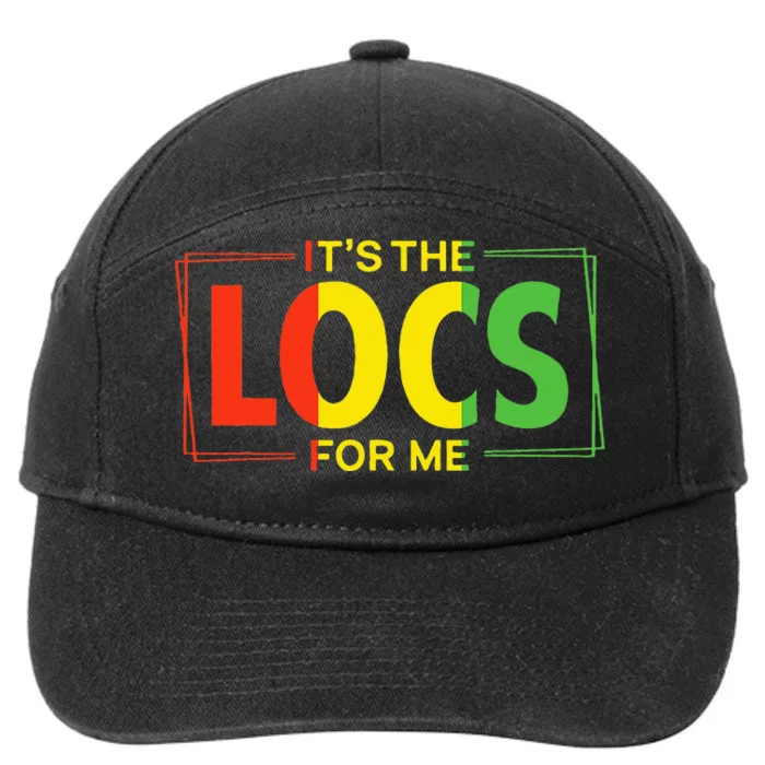 It's the Locs For Me Afro Hair Black American African 7-Panel Snapback Hat