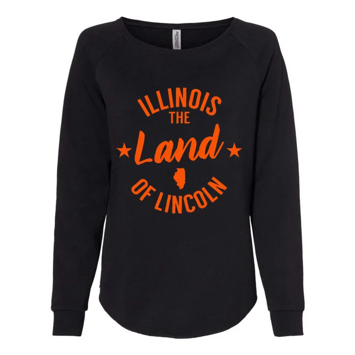 Illinois The Land Of Lincoln Womens California Wash Sweatshirt