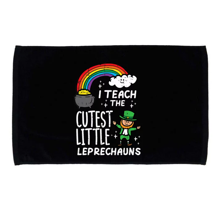 I Teach Little Cutest Leprechauns St Patricks Day Teacher Microfiber Hand Towel