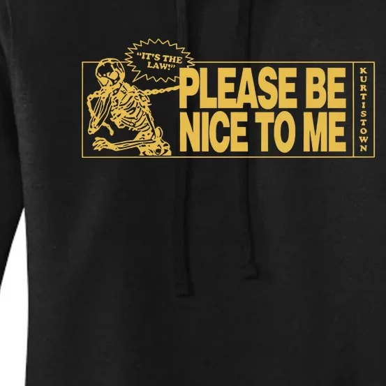 ItS The Law Please Be Nice To Me Skeleton Women's Pullover Hoodie