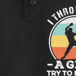 I Throw Like a Funny Softball For Cool Pitchers Dry Zone Grid Performance Polo