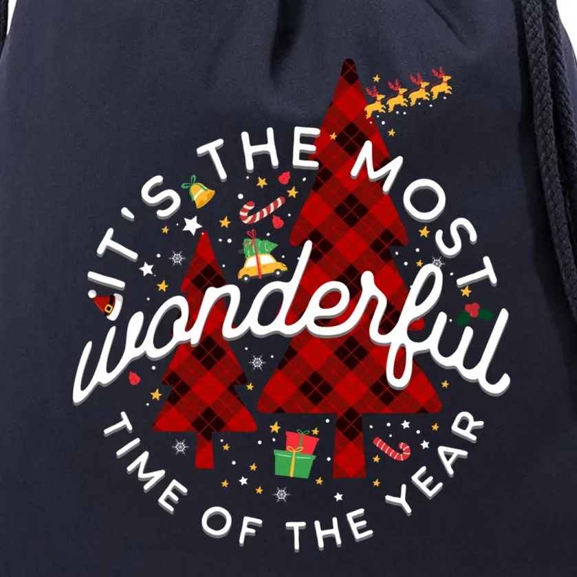 ItS The Most Wonderful Time Of The Year Christmas Gift Drawstring Bag