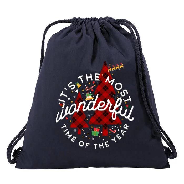 ItS The Most Wonderful Time Of The Year Christmas Gift Drawstring Bag