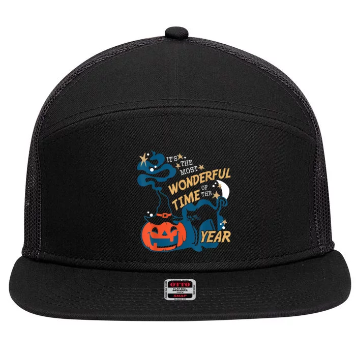 It's The Most Wonderful Time Of The Year Halloween 7 Panel Mesh Trucker Snapback Hat