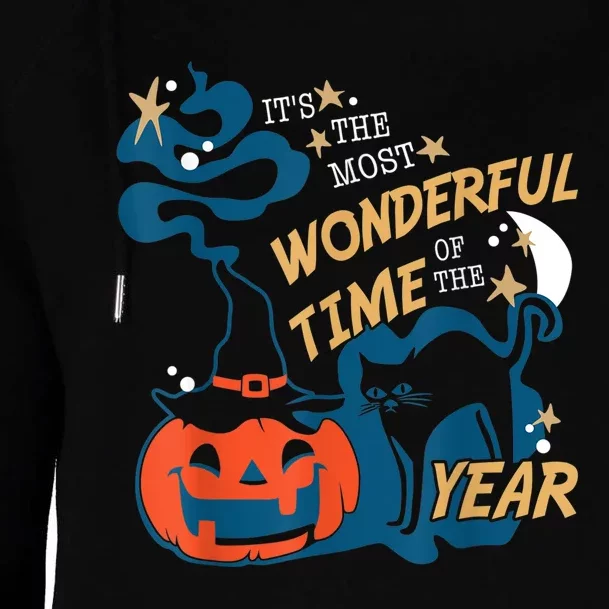 It's The Most Wonderful Time Of The Year Halloween Womens Funnel Neck Pullover Hood