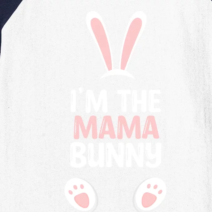 I'm The Mama Bunny Family Easter Gift Baseball Sleeve Shirt