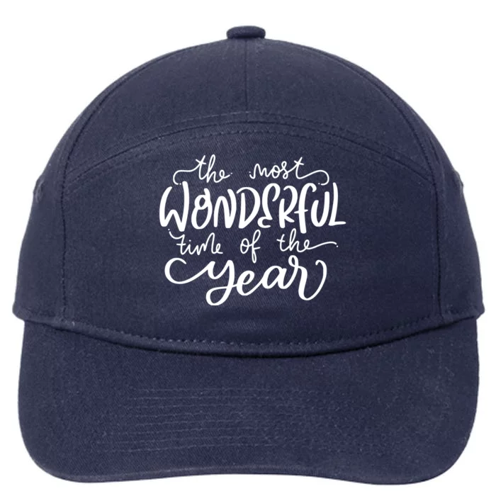 It's The Most Wonderful Time Of The Year Christmas Holiday 7-Panel Snapback Hat