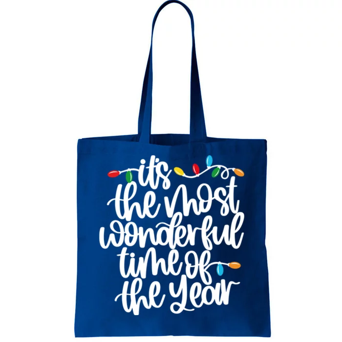 ItS The Most Wonderful Time Of The Year Christmas Lights Gift Tote Bag