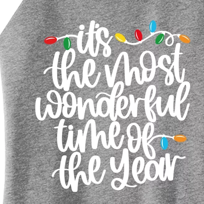 ItS The Most Wonderful Time Of The Year Christmas Lights Gift Women’s Perfect Tri Rocker Tank