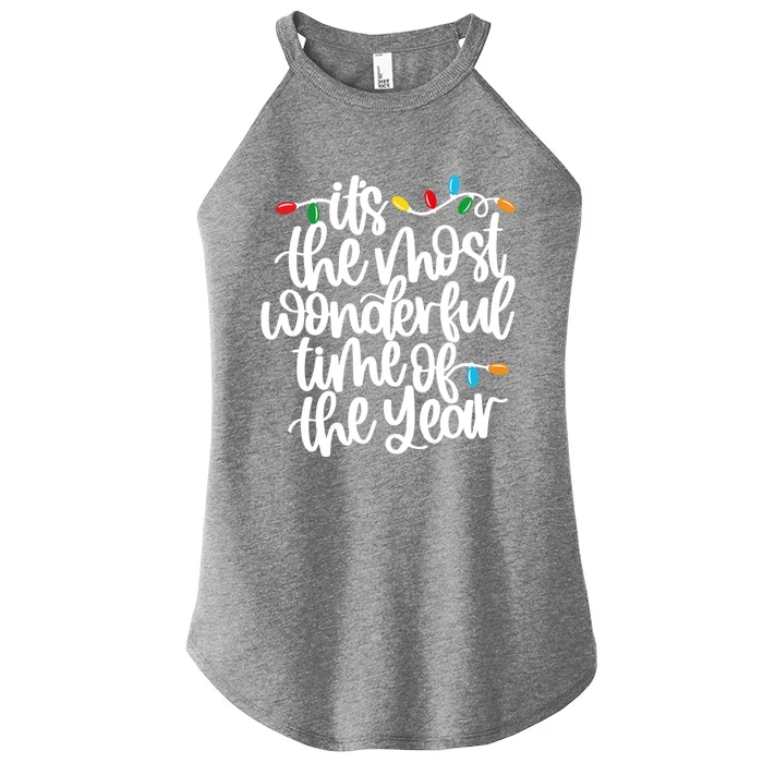 ItS The Most Wonderful Time Of The Year Christmas Lights Gift Women’s Perfect Tri Rocker Tank