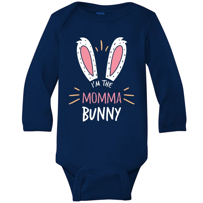 I'm The Momma Bunny Matching Family Easter Sunday Meaningful Gift Baby Long Sleeve Bodysuit