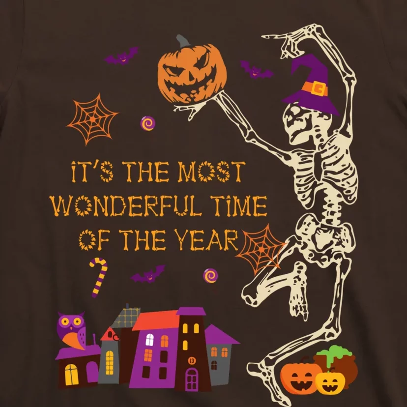 ItS The Most Wonderful Time Of The Year Halloween Skeleton T-Shirt