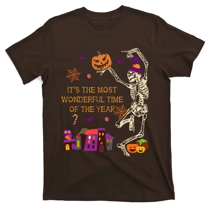 ItS The Most Wonderful Time Of The Year Halloween Skeleton T-Shirt