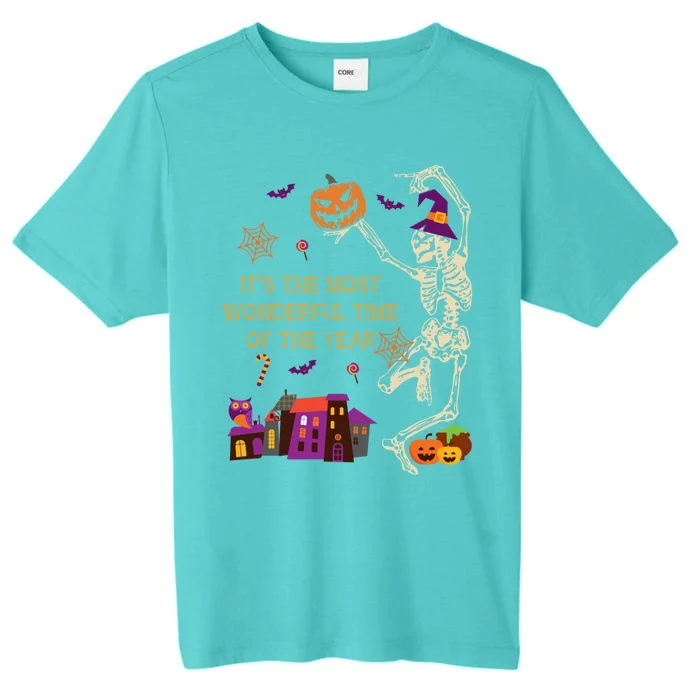 ItS The Most Wonderful Time Of The Year Halloween Skeleton ChromaSoft Performance T-Shirt