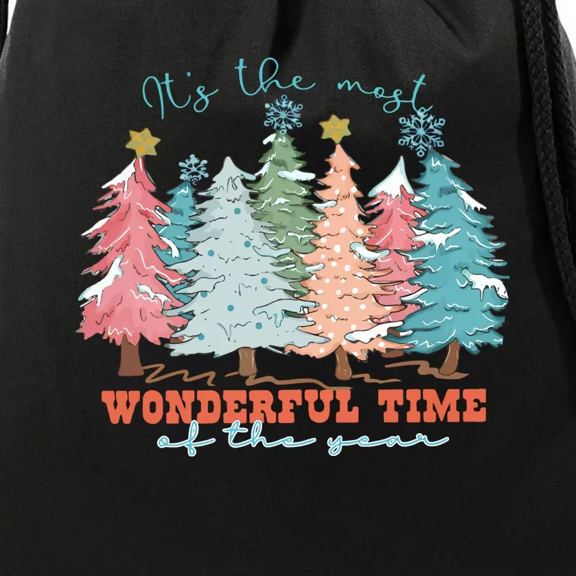 Its The Most Wonderful Time Of Year Christmas Drawstring Bag