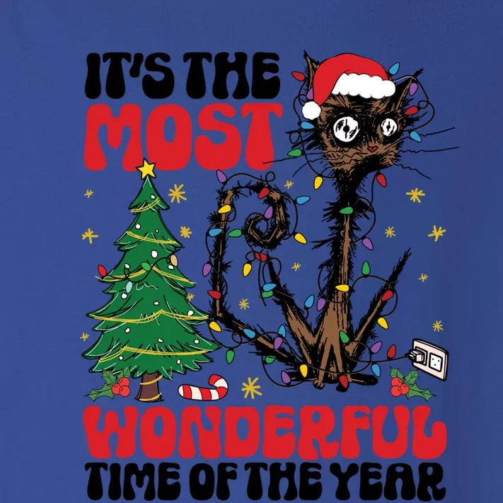 ItS The Most Wonderful Time Of The Year Funny Christmas Cat Gift Toddler Long Sleeve Shirt