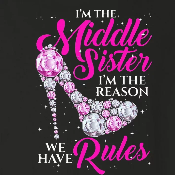 I'm The Middle Sister I Am Reason We Have Rules Sister Toddler Long Sleeve Shirt