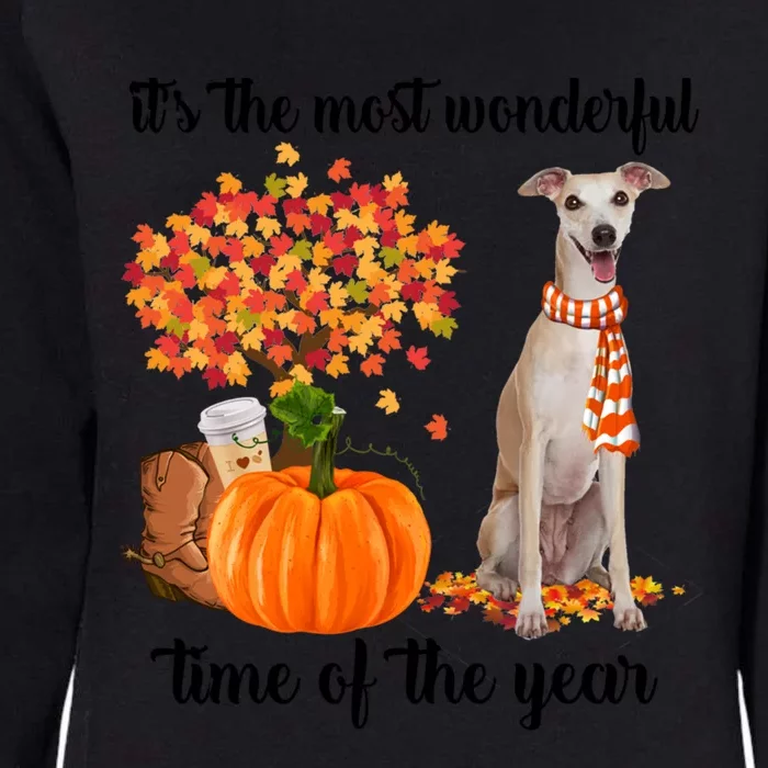 ItS The Most Wonderful Time Of The Year Greyhound Fall Gift Womens California Wash Sweatshirt