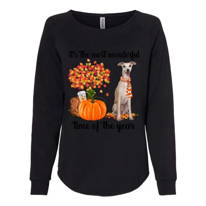 ItS The Most Wonderful Time Of The Year Greyhound Fall Gift Womens California Wash Sweatshirt