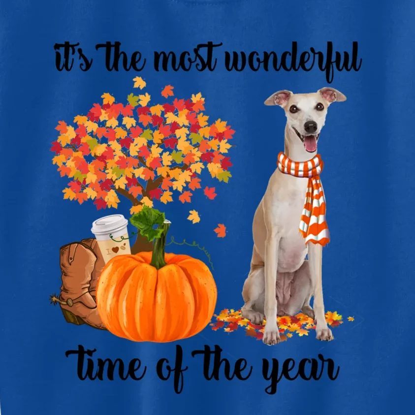 ItS The Most Wonderful Time Of The Year Greyhound Fall Gift Kids Sweatshirt