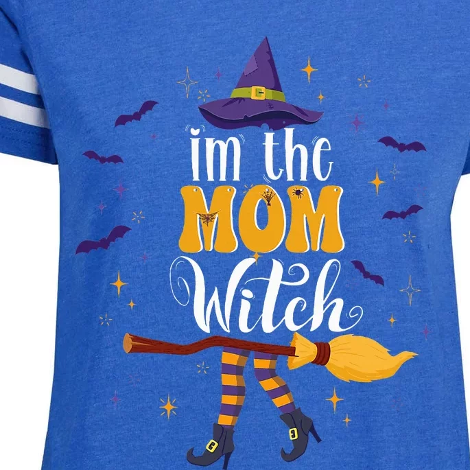 im the Mom Witch Halloween Matching Group Costume Enza Ladies Jersey Football T-Shirt