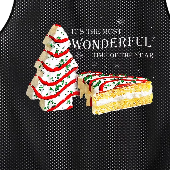 Its The Most Wonderful Time Of The Year Snack Cake Christmas Mesh Reversible Basketball Jersey Tank