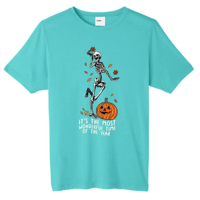 It’S The Most Wonderful Time Of The Year Skeleton Halloween Gift ChromaSoft Performance T-Shirt