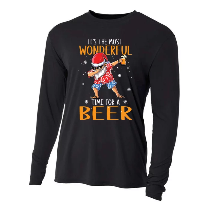 ItS The Most Wonderful Time For A Beer Lover Cooling Performance Long Sleeve Crew