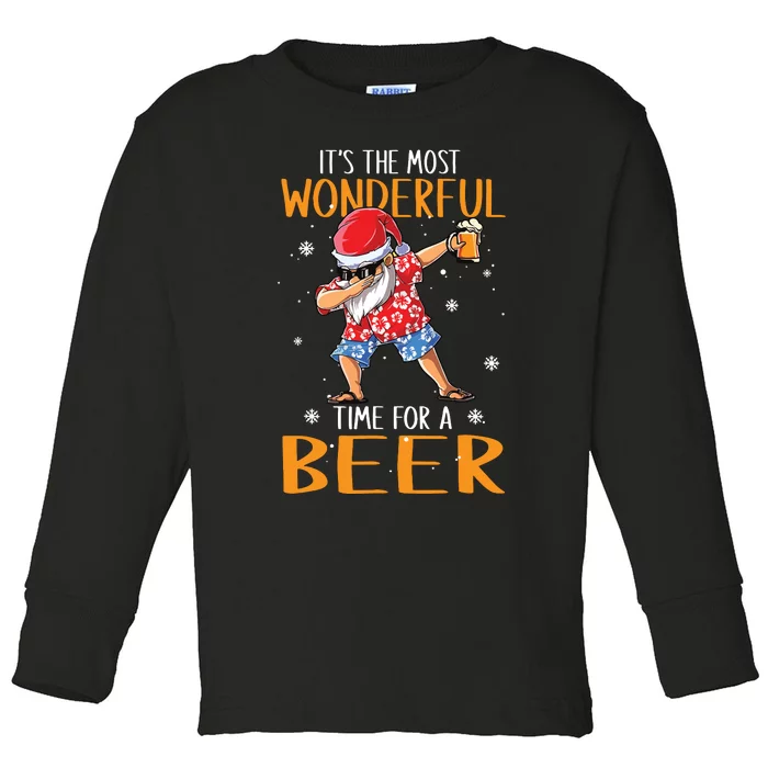 ItS The Most Wonderful Time For A Beer Lover Toddler Long Sleeve Shirt