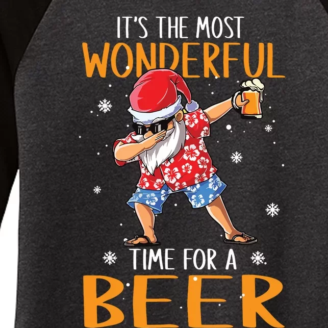 ItS The Most Wonderful Time For A Beer Lover Women's Tri-Blend 3/4-Sleeve Raglan Shirt