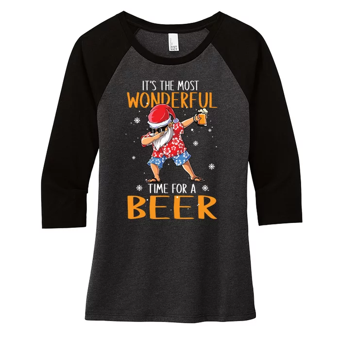 ItS The Most Wonderful Time For A Beer Lover Women's Tri-Blend 3/4-Sleeve Raglan Shirt