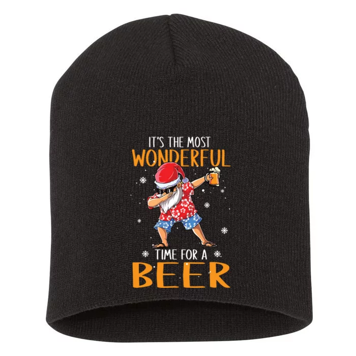 ItS The Most Wonderful Time For A Beer Lover Short Acrylic Beanie