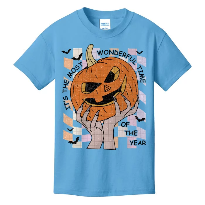 ItS The Most Wonderful Time Of The Year Pumpkin Autumn Cool Gift Kids T-Shirt