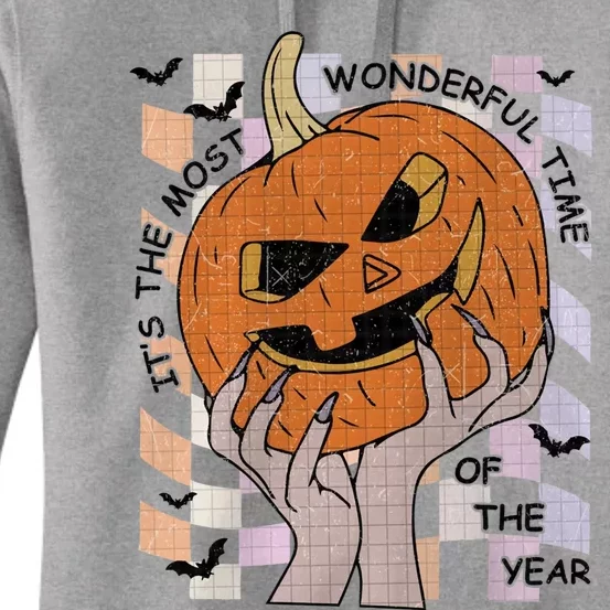 ItS The Most Wonderful Time Of The Year Pumpkin Autumn Cool Gift Women's Pullover Hoodie