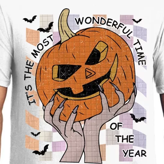 ItS The Most Wonderful Time Of The Year Pumpkin Autumn Cool Gift Pajama Set