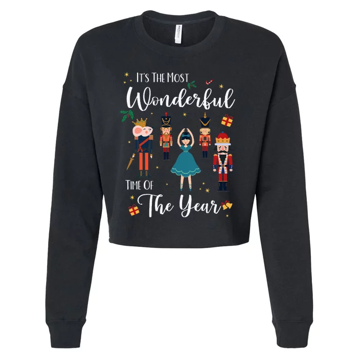 ItS The Most Wonderful Time Of The Year Nutcracker Squad Cropped Pullover Crew