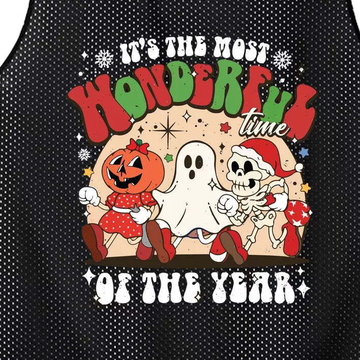 It’S The Most Wonderful Time Of The Year Christmas Mesh Reversible Basketball Jersey Tank